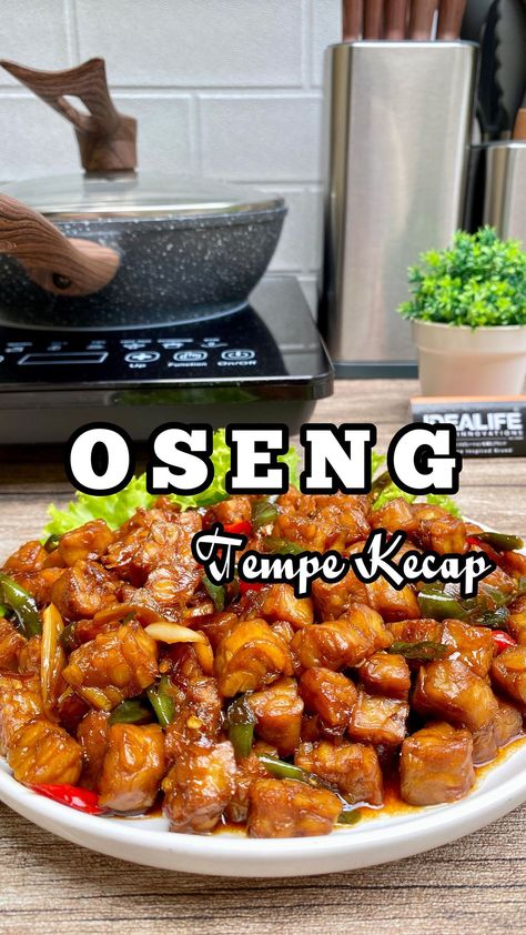 Masak Simple, Tahu Tempe, Kecap Manis, Spicy Dishes, Food Projects, Food Recepie, Easy Cooking Recipes, Indonesian Food, Food Videos Cooking