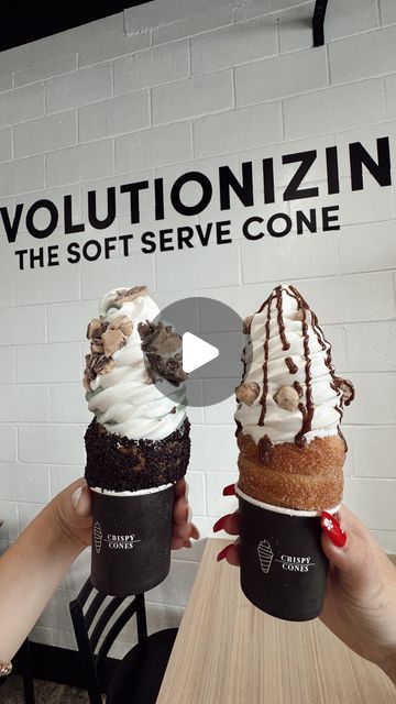 AMANDA WRATE on Instagram: "This is NOT your average ice cream cone 🍦🤯 @crispycones_ is BRAND NEW near Downtown Orlando and they are absolutely revolutionizing the soft serve cone!! As seen on Shark Tank, their cones are warm & delicious European style pastries 🥐 AND they fill them up with either nutella, peanut butter or cookie butter! Then load it with soft serve ice cream and toppings & drizzles of your choice 🤍

The cones are made fresh and were packed with flavor. They also have a specialty soft serve flavor every week, so definitely make sure to check them out soon!! Send this to someone who LOVES ice cream 🤭

📍 2415 Curry Ford Rd, Orlando, FL 32806

Make sure to follow @amandainorlando for more Orlando foodie finds!

#orlando #orlandofoodie #orlandorestaurants #crispycones #sh Nutella Peanut Butter, Soft Serve Cone, National Ice Cream Day, Orlando Restaurants, Serve Ice Cream, Florida Adventures, Ice Cream Day, Downtown Orlando, Cookie Butter