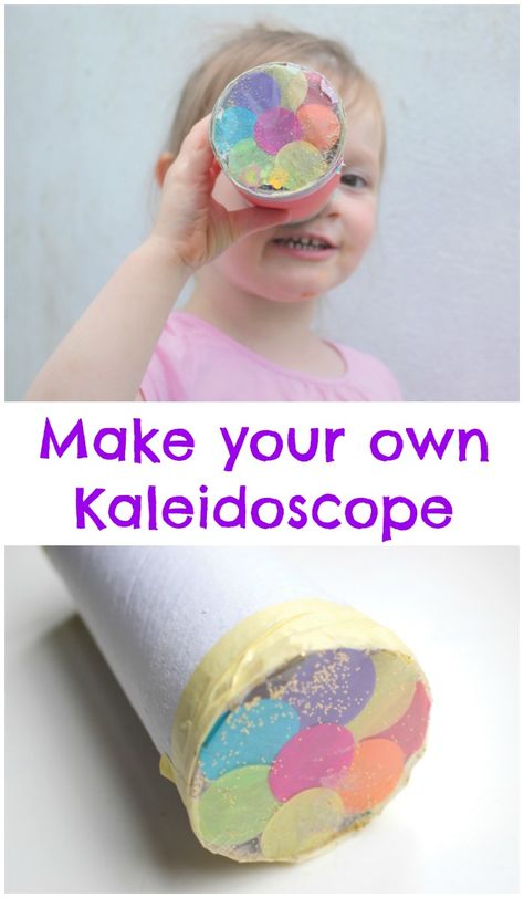 Make your own kaleidoscope craft for kids Preschool Kaleidoscope Craft, Kaleidoscope Craft, Diy Kaleidoscope, Senses Activities, Kindergarden Activities, Science Crafts, Space Activities, Year 6, Light Crafts