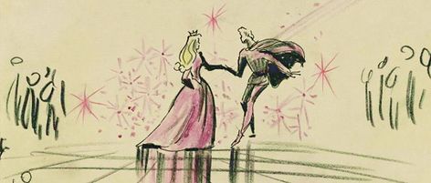 Disney Concept Art - Aurora and Phillip Disney Movie Couples, Aurora And Prince Philip, Concept Art Landscape, Sleeping Beauty 1959, Disney Princess Aurora, Narnia Books, Disney Concept Art, Disney Sketches, Disney Sleeping Beauty