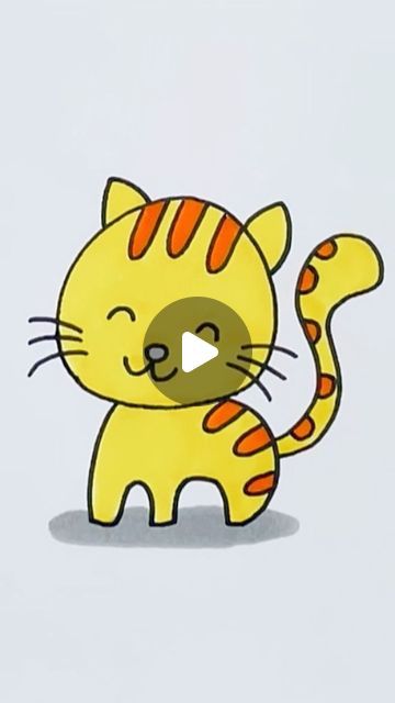 Creative Drawing for kids on Instagram: "How To Draw a Cute Cat⁉️🤔 #reels #draw #drawing #art" How To Draw A Cute Cat Easy, Easy Way To Draw A Cat, Kids Cartoon Drawings, How To Draw Cats Easy, How To Draw A Cat Easy, Drawing Cats Easy, How To Draw Step By Step Easy, Meow Drawing, Cat Drawing For Kids