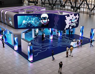 Futuristic Stand Design, Futuristic Exhibition Design, Futuristic Booth Design, Interactive Exhibition Design, Booth Design Exhibition, Creative Booths, Exhibition Stall Design, Architecture Exhibition, Interactive Exhibition