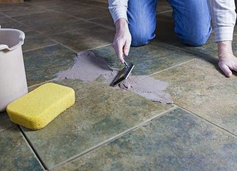 How to Grout Tile Regrouting Tile, Grout Repair, Floor Tile Grout, Grout Stain, Sealing Grout, Carpet Repair, Floor Grout, Tile Repair, Budget Interior Design