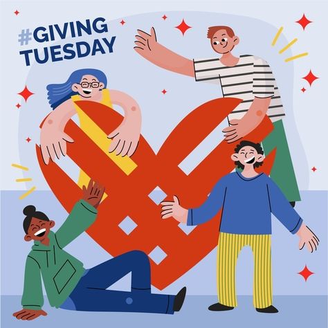 Giving Tuesday Graphics, Geek Pride Day, Illustrator Brushes, Summer Brunch, Giving Tuesday, Flat Design Illustration, Pride Day, Heart Hands Drawing, Heart Illustration