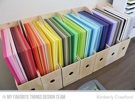 Craft Room Organisation, Scrapbook Room Organization, Diy Magazine Holder, Scrapbook Paper Storage, Craft Paper Storage, Scrapbook Storage, Scrapbook Organization, Dream Craft Room, Scrapbook Room