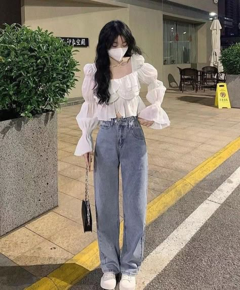 Aesthetic Korean Fashion, Outfit Korean Style, Fashion Outfit Ideas, Korean Outfit Street Styles, Aesthetic Korean, Korean Casual Outfits, K Fashion, Everyday Fashion Outfits, Korean Fashion Dress