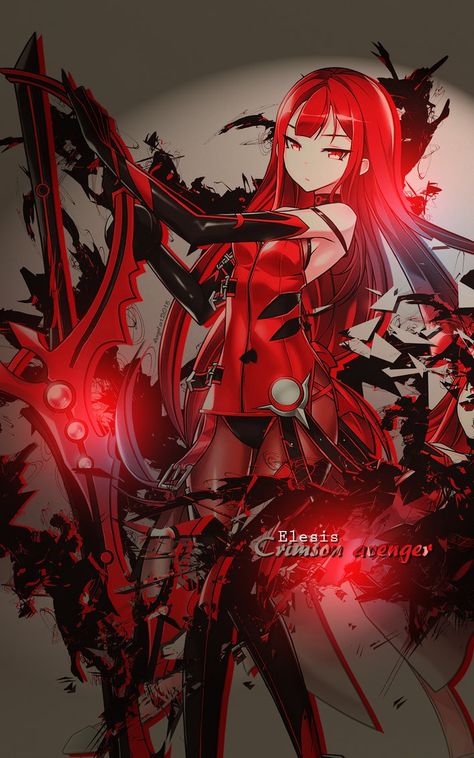 Crimson avenger Crimson Avenger, Elsword Anime, Roleplay Characters, Elsword, Warrior Girl, Anime Kawaii, Manga Girl, Anime Character Design, Anime Fanart