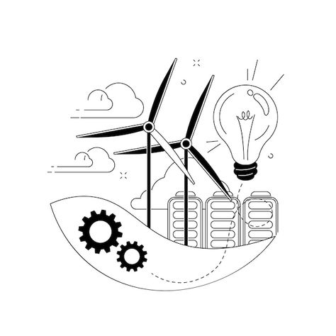 Renewable Energy Drawing, Energy Engineering, Green Electricity, Outline Pictures, Biomass Energy, Abstract Concept, Energy Industry, Plant Science, Electrical Energy