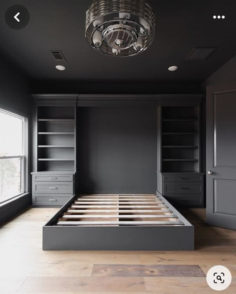 King Bed Built In Nightstand, Around Bed Shelving, Bedroom Built In Shelves Around Bed, Built In Bed And Nightstands, Built Ins Master Bed, Platform Bed Built In, Built In Shelves Master Bed, Built In Bed Master, Custom Wardrobe Built Ins Master Bedrooms