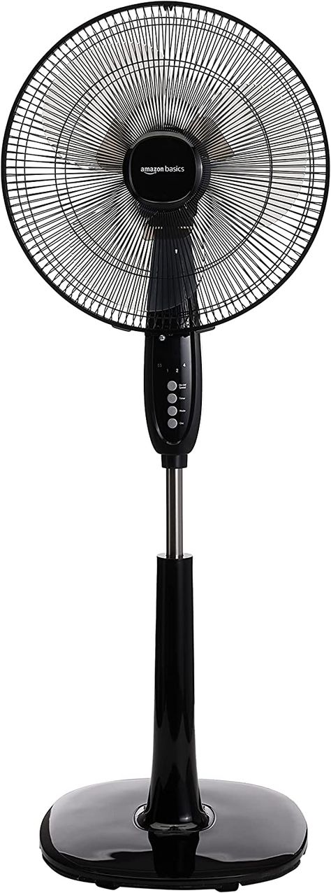 Amazon Basics Oscillating Dual Blade Standing Pedestal Fan with Remote - 16-Inch, Black Tilted Head, Dual Blades, Vertical Angles, Pedestal Fans, Standing Fans, Stand Fan, Pedestal Fan, Pedestal Stand, Custom Made Curtains