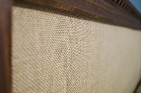 no tools required burlap easy headboard, Do Not Disturb This Groove on Remodelaholic Diy Headboard Upholstered Easy, Hessian Headboard, Diy Headboards Easy, Bedroom No Headboard Ideas, Upholstered Headboard Bedroom Ideas, Burlap Headboard, Easy Headboard, Diy King Headboard, Cheap Headboard