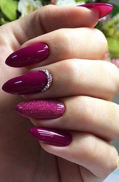 Untitled Unghie Sfumate, Nails 2018, Stiletto Nail Art, Purple Nail, Her Nails, Nails 2020, Popular Nails, Oval Nails, Nailed It