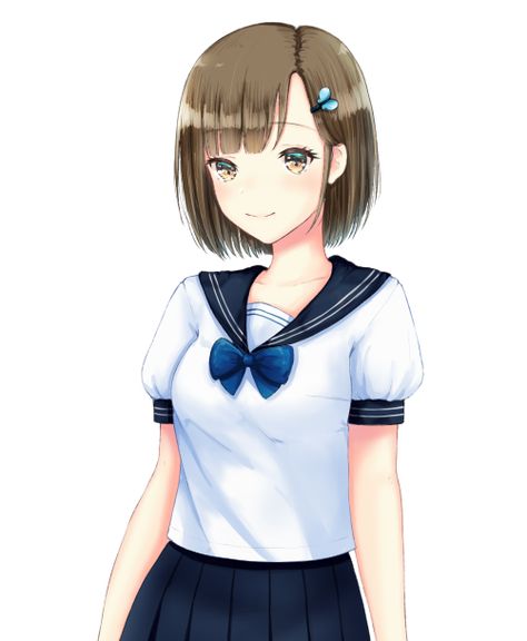 Female Student #1 - Free Visual Novel Sprite by Liah Novel Characters, Copyright Free, Visual Novel, Anime, Art