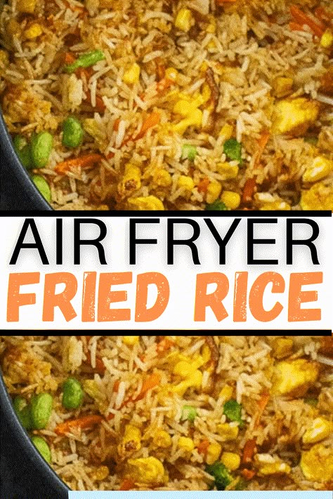 Air Fryer Oven Vegetables, Airfryer Chicken Fried Rice, Rice In The Air Fryer, Healthy Things To Cook In Air Fryer, Rice In Air Fryer Video, Air Fryer Recipes Rice, Air Fryer Puddings, Quick Airfryer Meals, Air Fryer Chicken Fried Rice