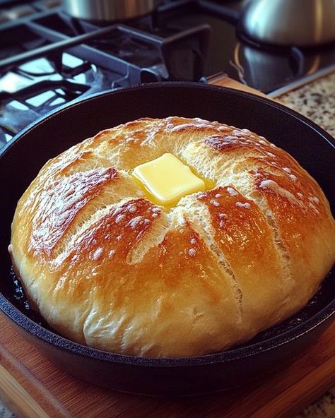 Stove Top Bread, Stovetop Bread, Stove Top Bread Recipe, Baked Casseroles, Traditional Bread Recipe, Skillet Bread, No Yeast Bread, Linda Evans, Butter Pecan Cookies