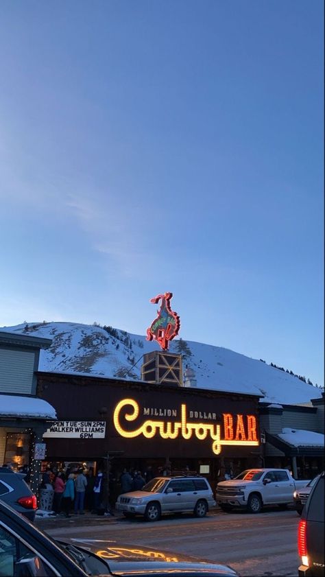 Coolest Backgrounds, Wyoming Aesthetic, Lyla Sage, Cowboy Bar, Cowboys Bar, Current Aesthetic, Silver Aesthetic, Family Ski, Family Ski Trip