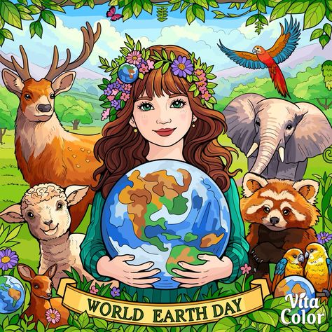 Earth Drawing Creative, World Earth Day Drawing, Save Mother Earth Poster, Mother Earth Drawing, Earth Drawing, Earth Day Drawing, Earth Drawings, Save Mother Earth, Earth Poster