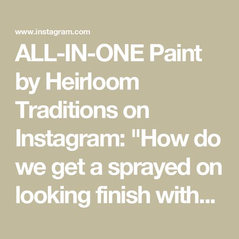 ALL-IN-ONE Paint by Heirloom Traditions on Instagram: "How do we get a sprayed on looking finish without a sprayer? By using #allinonepaint and this painting technique! Comment TUTORIAL to see more in depth tutorials on how to get a flawless paint finish without spraying. #heirloomtraditionspaint #cabinetpainting #paintingtips #paintingtechniques #paint #kitchenmakeover" Paint Cabinets, Heirloom Traditions Paint, Cabinets Makeover, Heirloom Traditions, Makeover Before And After, Kitchen Cabinets Makeover, Paint Finish, Kitchen Makeover, In Depth