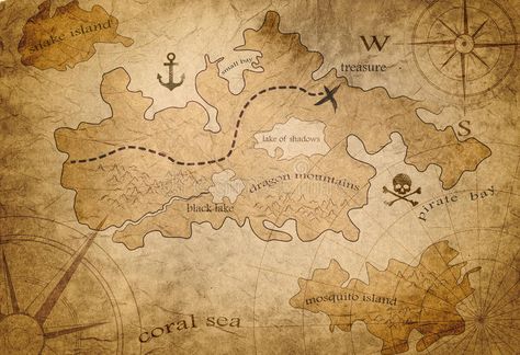 Pirate treasure map. Ancient pirate treasure island map , #Sponsored, #map, #treasure, #Pirate, #island, #pirate #ad Treasure Island Map, Treasure Hunt Map, Pirate Map, Pirate Treasure Maps, Map Wall Mural, Shadow Dragon, Map Pictures, Treasure Map, Island Map