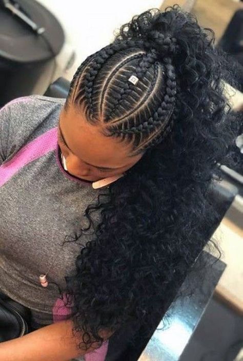 Hairstyles Baddie, Weave Hairstyles Braided, French Braid Ponytail, High Ponytail Hairstyles, Weave Ponytail Hairstyles, American Hairstyles, Easy Hairstyles For Medium Hair, Braided Ponytail Hairstyles, Girls Hairstyles Braids