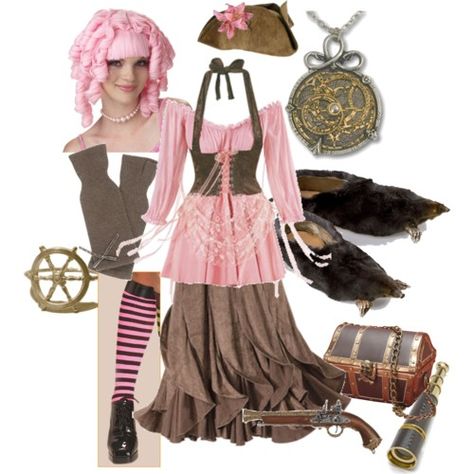 Pink Pirate Outfit, Purple Pirate Outfit, Pink Pirate Costume, Historically Accurate Pirate Outfit, Historically Accurate Pirate Woman, Pink Pirate, Ateez Concert, Pirate Outfit, Outfit Polyvore