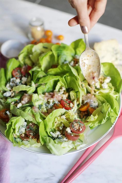 Butter Lettuce Salad With Blue Cheese, Butter Lettuce Salad, Salad With Blue Cheese, Shallot Vinaigrette, Green Butter, Lettuce Salad Recipes, Lettuce Recipes, Blue Cheese Salad, Butter Lettuce