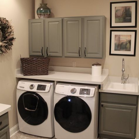 Jennifer's mountain road laundry_room project How To Decorate With Tan Walls, Tan Wall Kitchen, Tan Walls Kitchen, Grey Kitchen Inspiration, Church Bathroom, Tan Paint Colors, Kitchen Booths, Laundry Room Paint Color, Decorate Kitchen