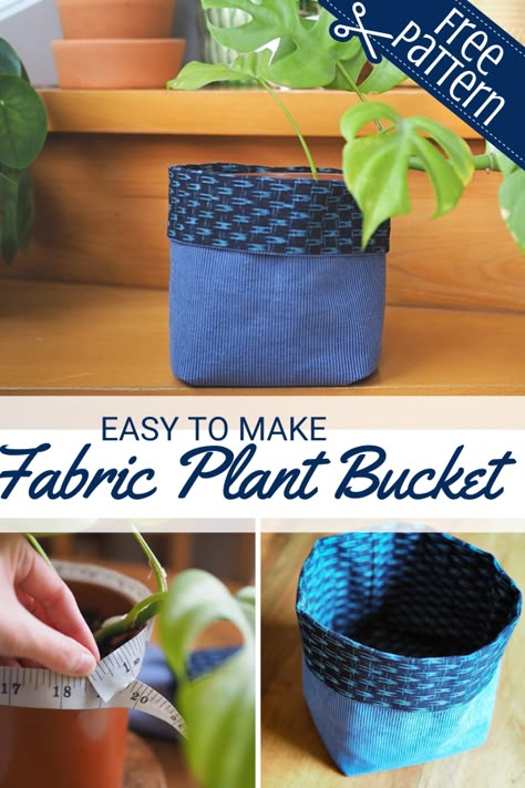 Sewing With Scraps, Fabric Plant, Floral Wall Hanging, Thread Catcher, Plant Bags, Tutorial Sewing, Bag Tutorials, Planter Bags, Plant Pot Diy