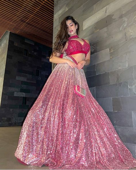 Sequins Lehenga Choli, Pink Lehenga Choli, Sequins Lehenga, Sequence Lehenga, Sequin Lehenga, Party Wear Lehenga Choli, Lengha Choli, Net Lehenga, Pink Lehenga