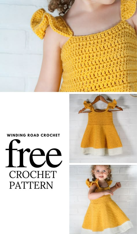 Crochet Girls Dress Pattern, Crochet Toddler Dress, Crochet Dress Girl, Toddler Dress Patterns, Crochet Dress Pattern Free, Kids Crochet Pattern, Crochet Baby Girl Dress, Crochet Baby Dress Pattern