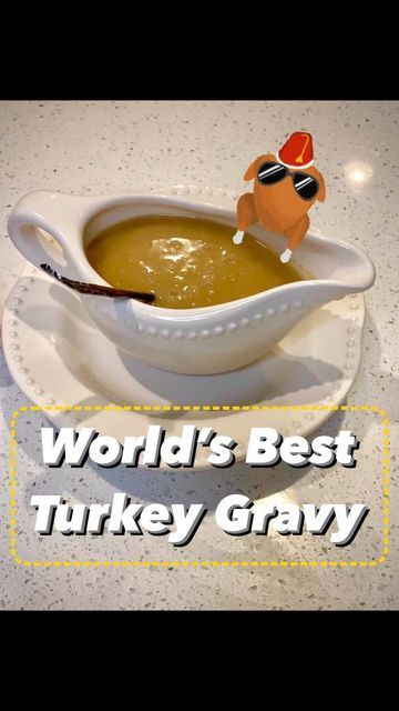 Kellie Quarter on Instagram: "My family’s not so secret best turkey gravy you have ever had 🤤 Gravy is not as intimidating as most people think! I always like to make mine a day or two before thanksgiving so that we don’t get stuck waiting for it to thicken and hey, less to do day of! Ingredients: 3-5 turkey necks Turkey or chicken giblets (usually in the turkey or you can buy separate) Half a bunch of celery 1 onion 1 cup carrots Some thyme Two small bunches of sage 1/2 stick of butter 1/4 and 1/2 cups of Wondra (you can also use flour) 8 cups broth Brown necks and giblets. Roughly chop veggies. Once meat is browned, place at the bottom of the crock pot and boil down anything left in the pot. This will help your gravy get some good color. Top the meat with veggies then cover wi Turkey Gravy With Drippings, Gravy With Drippings, Best Turkey Gravy Recipe, The Best Turkey Gravy, Turkey Giblet Gravy, Easy Homemade Gravy, Beef Gravy Recipe, Turkey Gravy Recipe Easy, Turkey Sauce