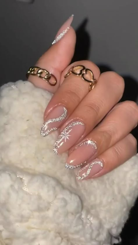 Hard Gel Nails, Formal Nails, Nails Design With Rhinestones, Christmas Nails Acrylic, Xmas Nails, Elegant Nails, Prom Nails, Classy Nails, Chic Nails