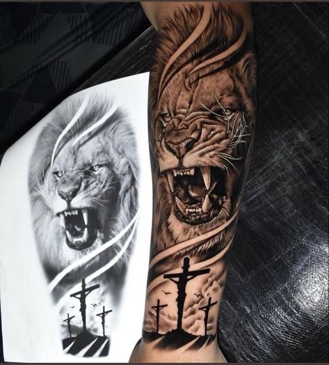 Lion Arm Tattoo, Lion Forearm Tattoos, Mother Tattoos For Children, Feather Tattoo Meaning, Tiger Tattoo Sleeve, Around Arm Tattoo, Inner Arm Tattoos, Father Tattoos, Lion Tattoo Sleeves