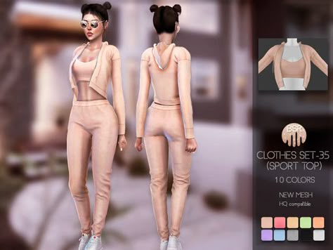 busra-tr's Clothes SET-35 (SPORT TOP) BD137 Sims 4 Cc Work Out Clothes, Los Sims 4 Mods, Alpha Cc, Die Sims 4, Sims Clothes, Pelo Sims, Sims 4 Game Mods, Sims 4 Gameplay, Sims 4 Teen