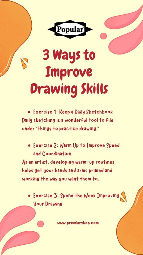 3 ways to improve drawing skills Ways To Improve Drawing Skills, How To Improve Painting Skills, Tips To Improve Drawing Skills, How To Improve My Drawing Skills, Improving Drawing Skills, How To Improve At Art, Tips To Get Better At Drawing, How To Improve Your Art Skills, How To Improve Drawing Skills