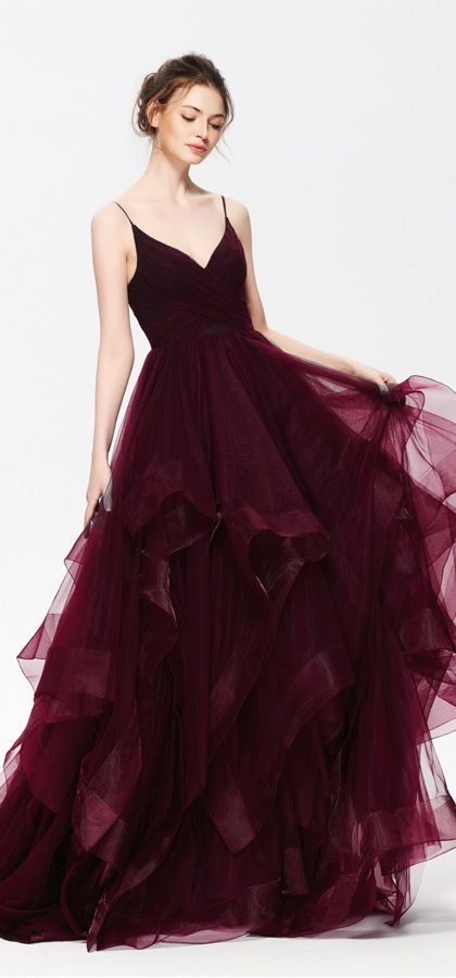 Burgundy Plum Colored Prom Dresses, Garnet Prom Dress, Dark Burgundy Prom Dress, Red And Black Tulle Dress, Dark Flowy Dress, Dark Plum Prom Dress, Dark Cherry Red Prom Dress, Plum Colored Dress, Layered Skirt Dress