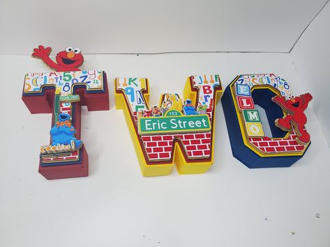 Sesame Street Birthday Decorations, Sesame Street Party Decorations, Elmo Birthday Party Decorations, Street Party Decorations, Seaseme Street Birthday Party, Elmo Party Decorations, Sesame Street Decorations, Sesame Street Letters, Sesame Street Centerpiece