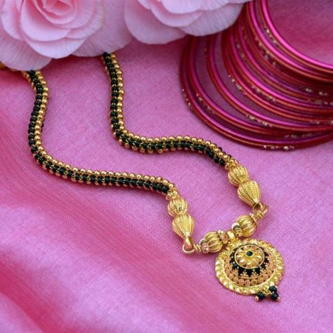 Product - WHPS8.384 | Mangalsutra | Gold | Jewellery - Waman Hari Pethe Sons Gold Mangalsutra Designs Latest, Diamond Mangalsutra Pendants, Mangalsutra Designs Latest, Wedding Shoes Strappy, Mangal Sutra, Gold Bangles Indian, Black Beads Mangalsutra, Black Beads Mangalsutra Design, Diamond Mangalsutra