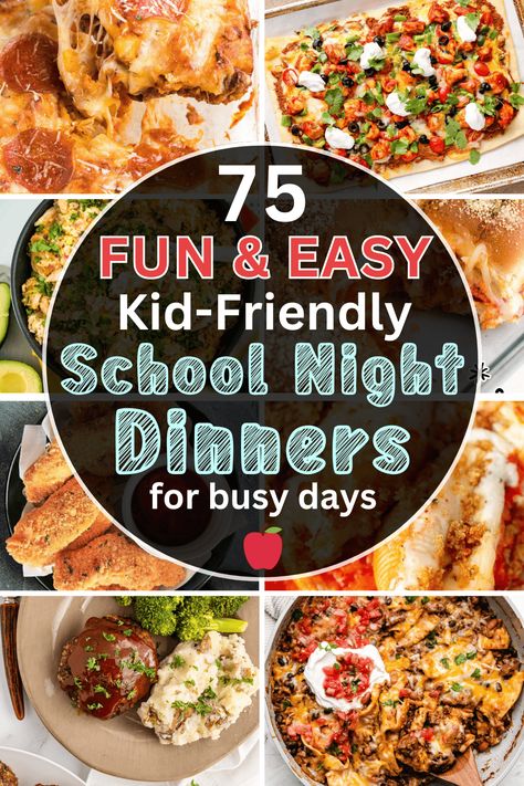 Back To School Dinner Ideas, School Dinner Ideas, Fast Family Dinners, School Night Dinners, School Night Dinner, Back To School Dinner, Fast Easy Dinner, School Dinner, Cheap Family Meals