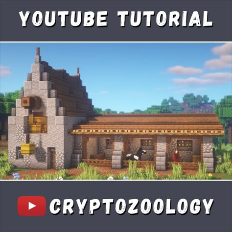 Check out the tutorial for these Minecraft stables on my YouTube! Minecraft Horse Stables, Minecraft Horse, Minecraft Castle, Cute Minecraft Houses, Minecraft Plans, Minecraft Inspo, Minecraft Survival, Minecraft Decorations, Building Concept