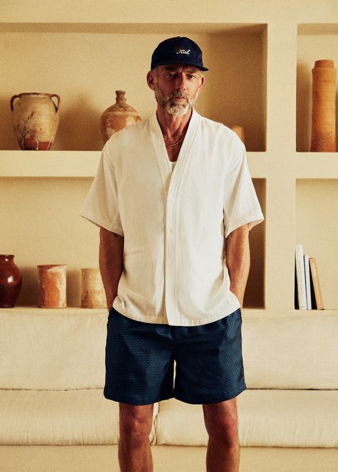 Kith Summer 2023 Delivery II Lookbook Desert Outfit Ideas Men, Mens Summer Fashion Beach, Camp Collar Shirt, Kith Women, Ronnie Fieg, 2024 Style, Tennis Fashion, Linen Shirt Men, Mens Outfit Inspiration