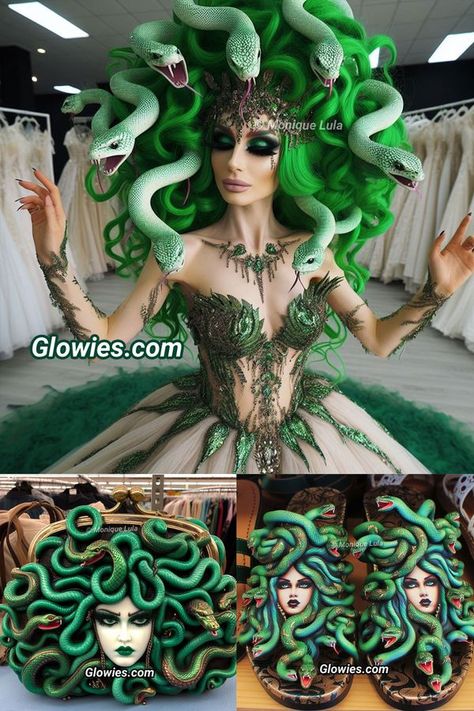 Medusa Wig, Medusa Cosplay, Monique Lula, Medusa Costume, Dress Purse, Halloween 2024, Cosplay Dress, Masking Tape, Greek Mythology