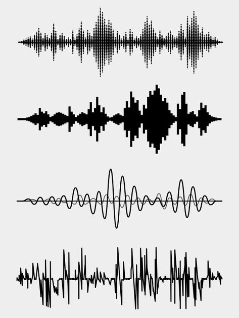 Sound Drawing, Sound Wave Tattoo, Dj Drawing, Sound Waves Design, Audio Waves, Soundwave Art, طابع بريدي, Waves Vector, Tato Lengan