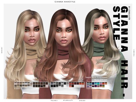 Leah Lillith, Sims 4 Hairstyles, Sims 4 Mac, Zendaya Hair, 4 Hairstyles, Kylie Hair, Mod Hair, Sims 4 Anime, Pelo Sims