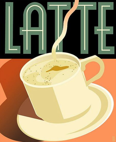 Art Deco Poster                                                                                                                                                                                 More Arte Art Deco, Tea Labels, Coffee Places, Art Deco Poster, Deco Poster, Coffee Poster, Art Deco Posters, Art Print Display, Foam Bath