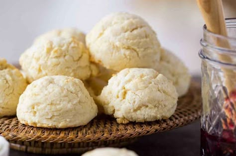 Easy Gluten-Free Biscuits | King Arthur Baking: Gluten-free biscuits: just mix, scoop, drop, and bake. Gf Dough, Dairy Free Biscuits, King Arthur Gluten Free, Baking Powder Biscuits, Recipe Photo, Gluten Free Biscuits, Gluten Free Thanksgiving, Drop Biscuits, King Food