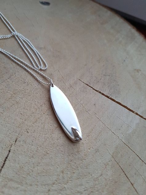 Surfboard Necklace, Men Silver Necklace, Silver Necklace Men, Surfing Board, Surf Jewelry, Sea Necklace, Whale Necklace, Preppy Jewelry, Necklace Men