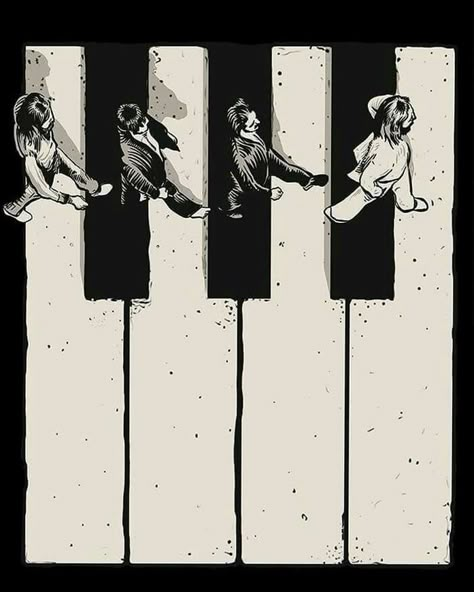 Beatles Artwork, Arte Jazz, Beatles Wallpaper, Beatles Guitar, Beatles Poster, Piano Art, Beatles Art, Yeah Yeah, Music Pictures