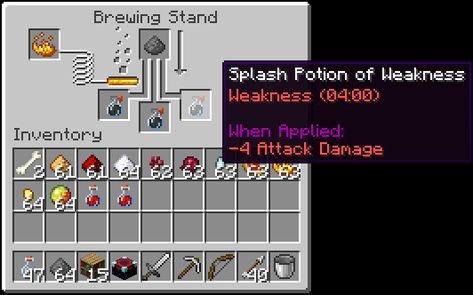 Brewing – Minecraft Wiki Brewing Minecraft, Minecraft Recipe, Minecraft Essentials, Brew Stand, Minecraft Education, Minecraft Food, Brewing Recipes, Dragons Breath, Minecraft Blueprints