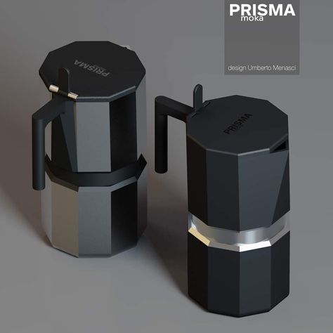 Moka design concept - PIN IF YOU WANT THAT BECAME IT REAL PRODUCT Moka Pot Design, Cafe Express, Coffee Roasting Machine, Pod Coffee Makers, Coffee Tamper, Coffee World, Coffee Nook, Fotografi Digital, Coffee And Espresso Maker